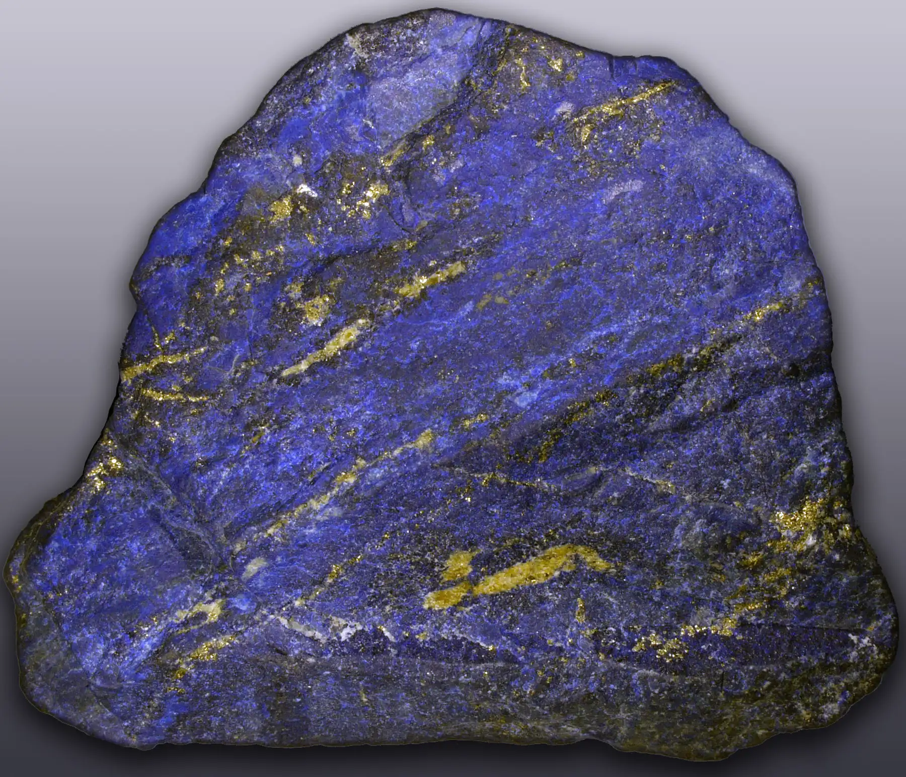 Piece of lapis lazuli rock with pyrite, from Afghanistan